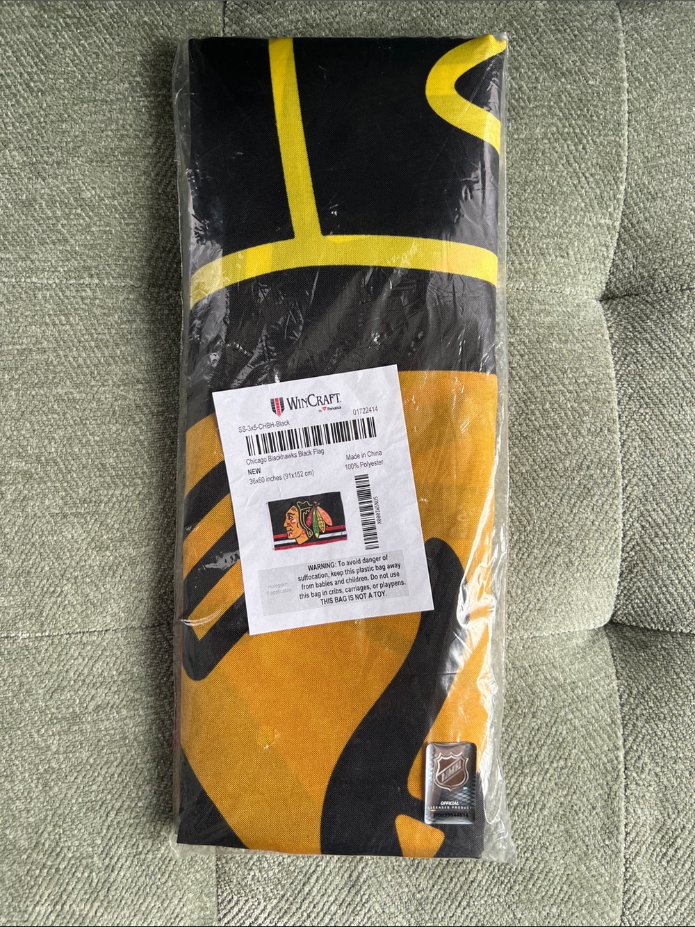 Wincraft Black and Gold Team Fan Flag